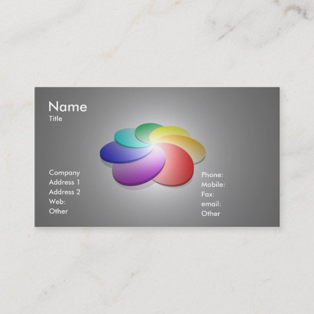 Carte de visite de palette de couleurs (Devant)
