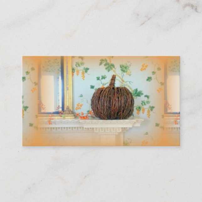 carte de visite de panier citrouille colonial (Devant)