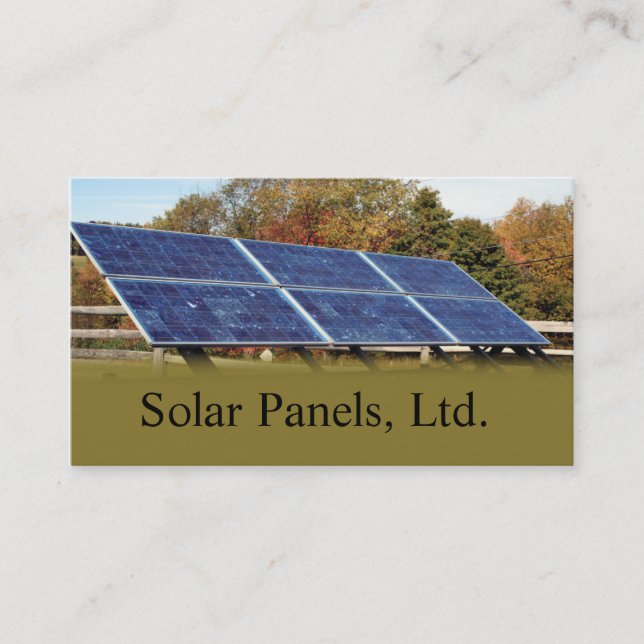 Carte de visite de panneaux solaires (Devant)