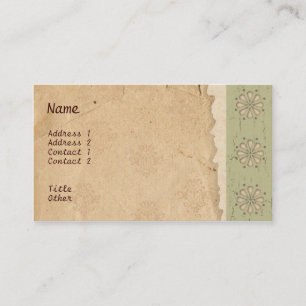 Carte de visite de papier déchiré
