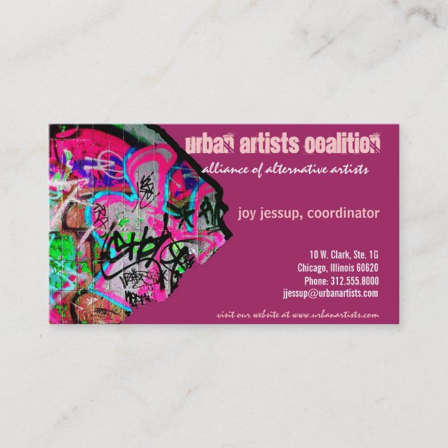 carte de visite de papier graffiti (Devant)