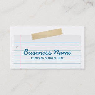 Carte de visite de papier lié