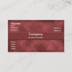Carte de visite de parchemin rouge