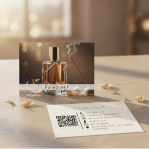 Carte de visite de parfumerie Code QR Marque de pa