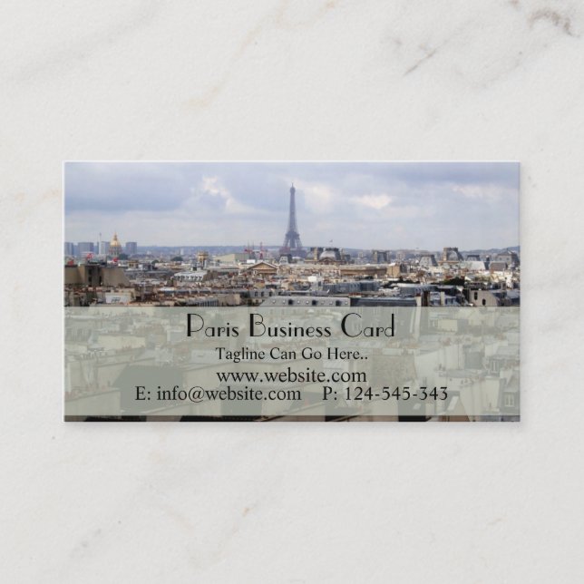 Carte de visite de Paris (Devant)