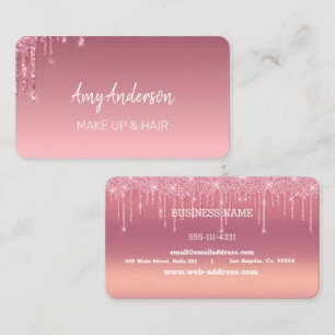 Carte de visite de Parties scintillant à goutte ro