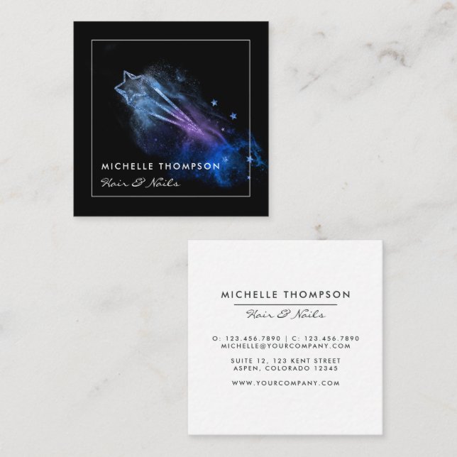 Carte de visite de Parties scintillant Galaxy (Devant / Derrière)