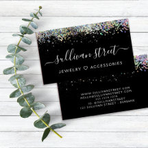 Carte de visite de Parties scintillant holographiq