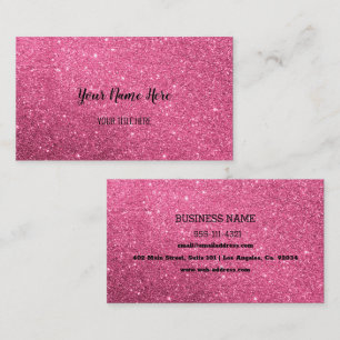 Carte de visite de Parties scintillant rose person