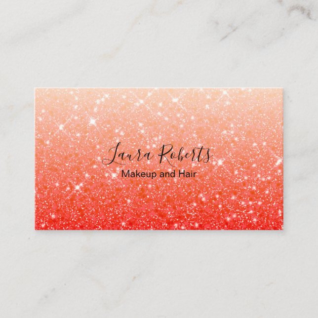 Carte de visite de Parties scintillant rouge moder (Devant)