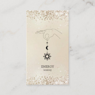 Carte de visite de Parties scintillant Sonne Mond