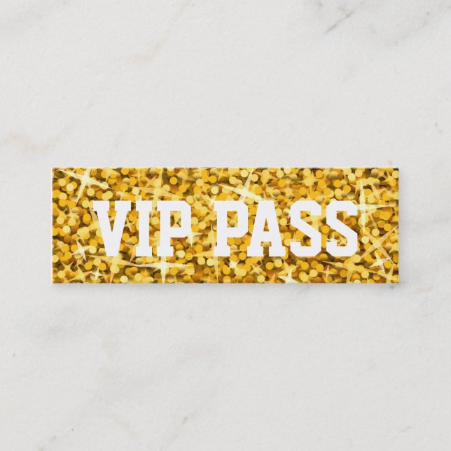 Carte de visite de "PASSAGE de VIP" de "or" de (Devant)