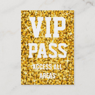 Carte de visite de "PASSAGE de VIP" de "or" de
