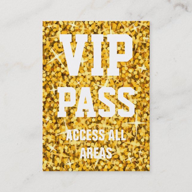 Carte de visite de "PASSAGE de VIP" de "or" de (Devant)