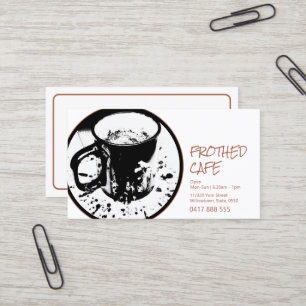 Carte de visite de pâte à café