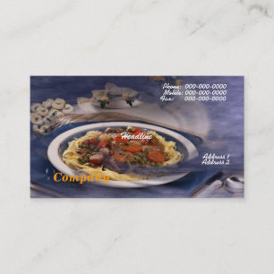 Carte de visite de pâtes