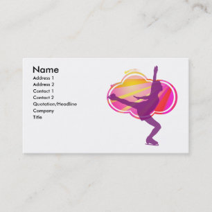Carte de visite de patinage de glace -