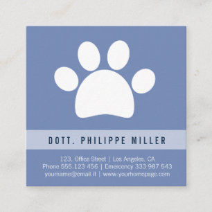 carte de visite de pattes vétérinaires