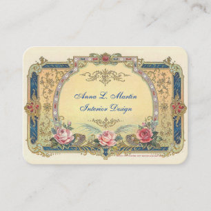 Carte de visite de pays français vintage élégant