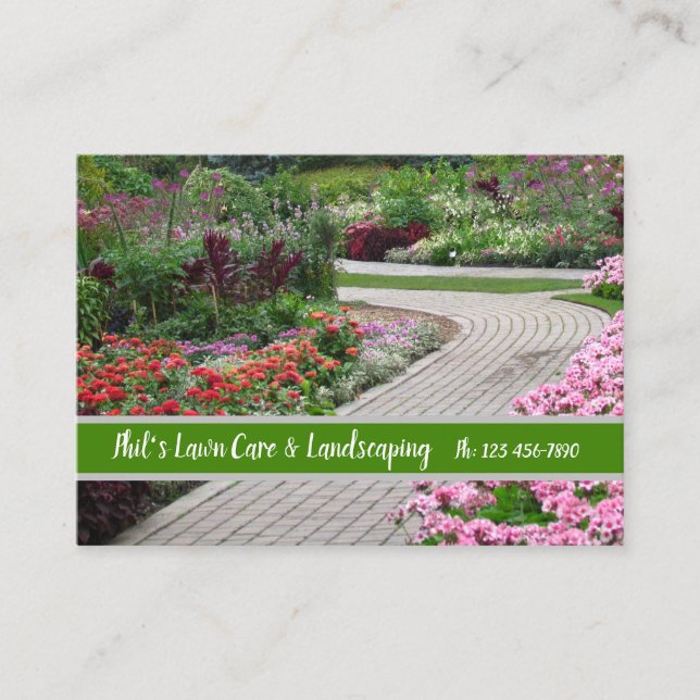 Carte de visite de paysage de jardin anglais (Devant)