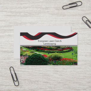 Carte de visite de paysage rouge et noir