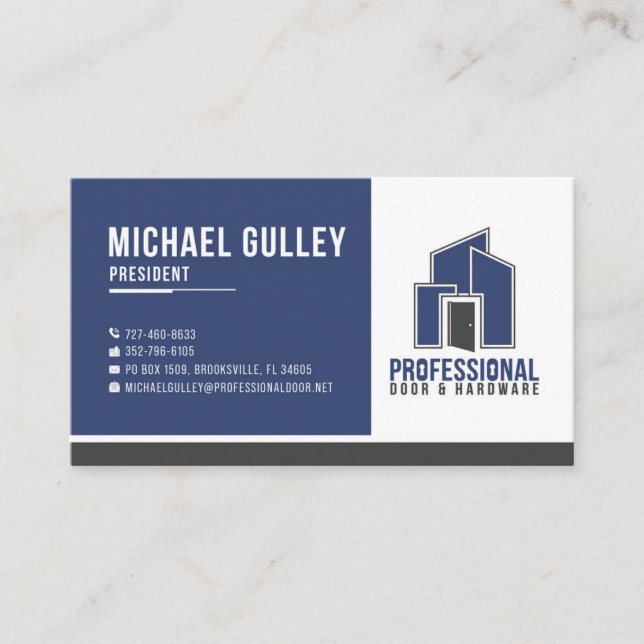 CARTE DE VISITE de PD et H - Michael Gulley (Devant)