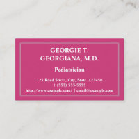 Carte de visite de pédiatre classique