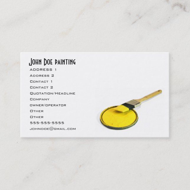 Carte de visite de peinture (Devant)