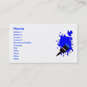 Carte de visite de peinture à éclaboussure