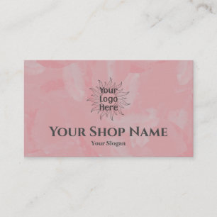 Carte de visite de peinture à l'huile rose Boutiqu