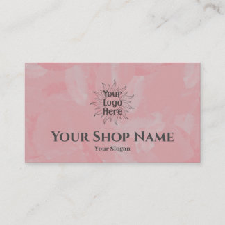 Carte de visite de peinture à l'huile rose Boutiqu