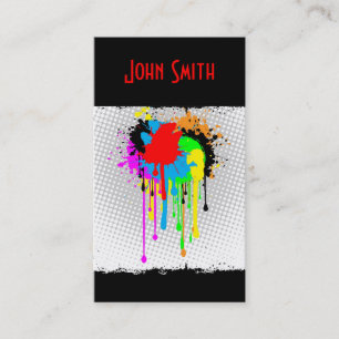 Carte de visite de peinture de grunge