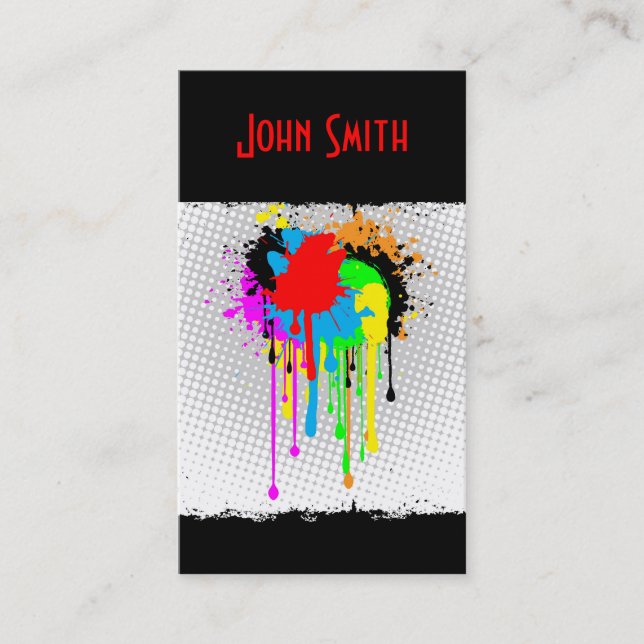 Carte de visite de peinture de grunge (Devant)