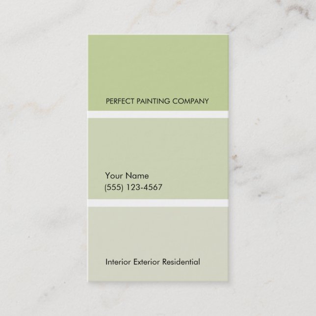 Carte de visite de peinture de la maison (Devant)