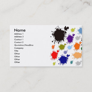 Carte de visite de peinture d'éclaboussure