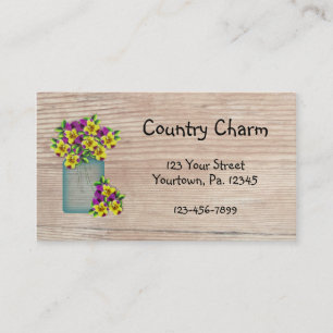 Carte de visite de pensées de pays