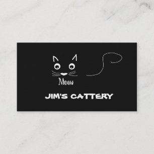 Carte de visite de pension pour chats de Meow