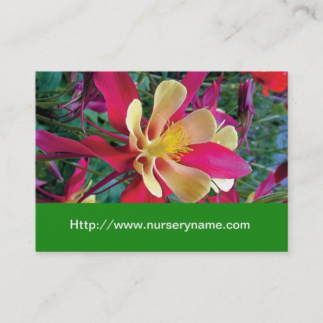 carte de visite de pépinière de fleurs (Devant)