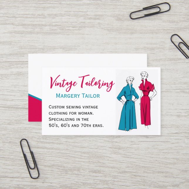 Carte de visite de personnalisation des vêtements  (Devant/Arrière en situation)