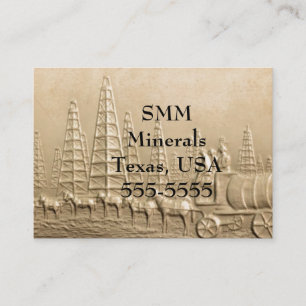 Carte de visite de pétrole du Texas