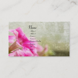 Carte de visite de pétunia