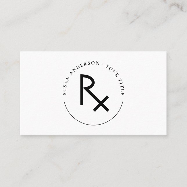 Carte de visite de pharmacie RX (Devant)