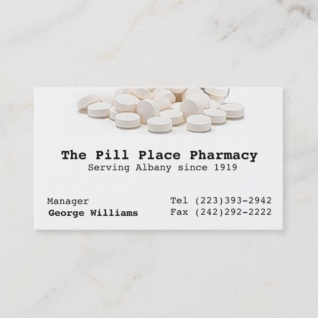 Carte de visite de pharmacien de pharmacie (Devant)