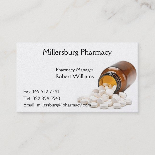 Carte de visite de pharmacien de pharmacie (Devant)