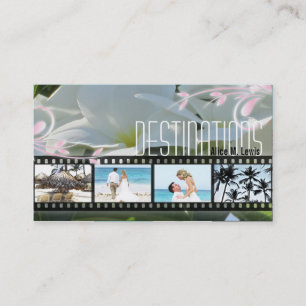 Carte de visite de photo de Plumeria de mariage