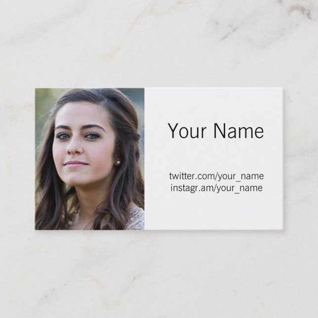 Carte de visite de photo de profil (Devant)