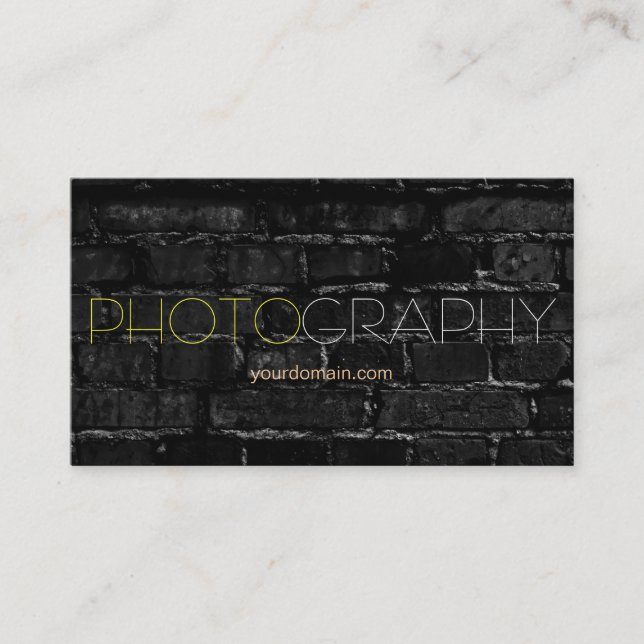 Carte de visite de photographe à la mode en brique (Devant)