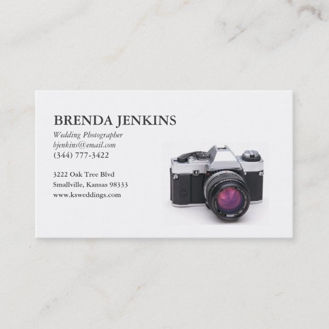 Carte de visite de photographe de mariage… - (Devant)