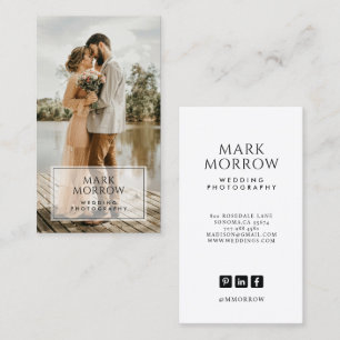 Carte de visite de photographe de mariage photo mo