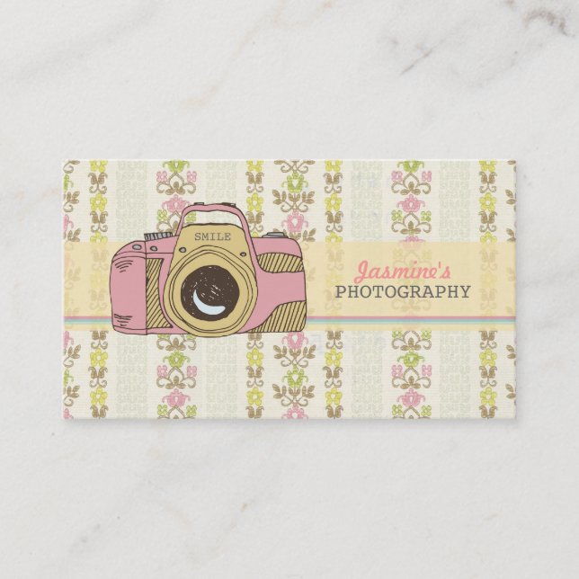 Carte de visite de photographe de photographie (Devant)